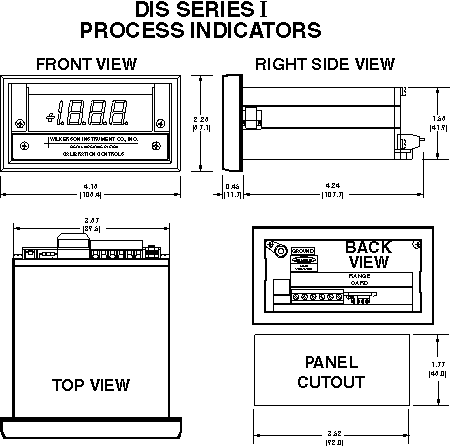 DC,Input,Process,Indicator,3 1/2 Digit LED,Model DIS471,Wilkerson Instrument